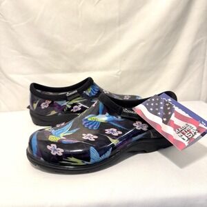 Sloggers Garden Clogs Hummingbird And Flowers Women's Us Size 6 NWT‎